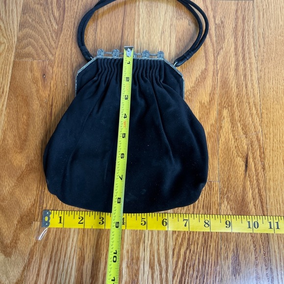 Vtg KORET Non-Crockable Arabian Lamb‎ Suede Koretolope & Coin Purse Evening Bag